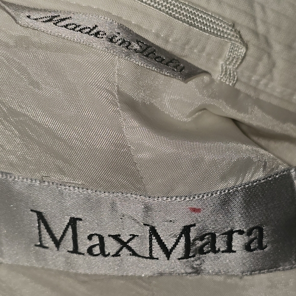 Max Mara Ribbed White Blazer Pearl Button Closure Sz 4 Business Casual,Classic - Picture 10 of 12
